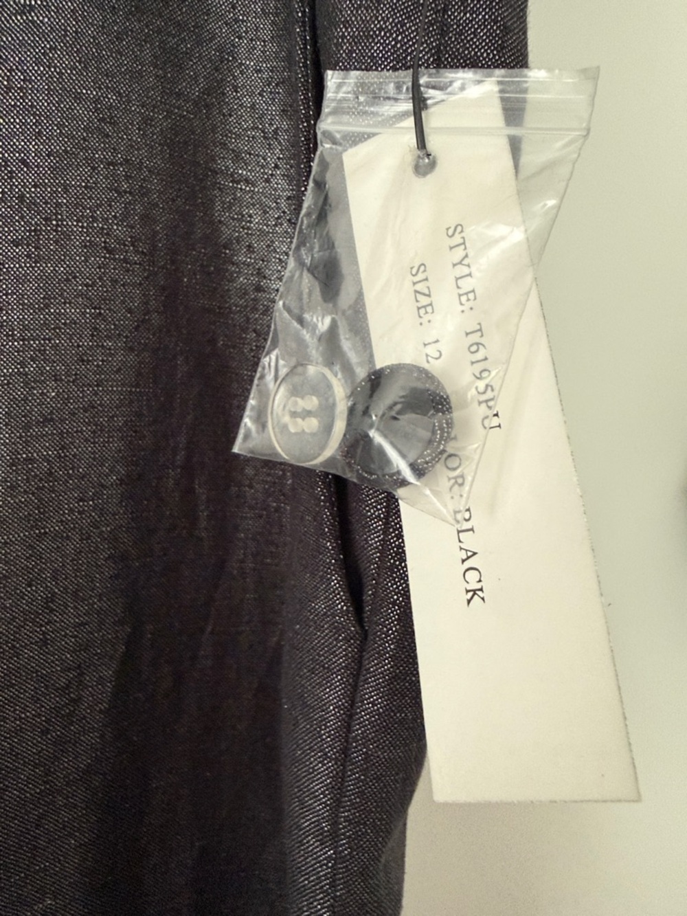 Metallic Charcoal Two-Piece Suit - Jacket & Wide Leg Pants size L/12 NWT - Picture 6 of 7